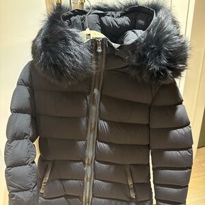 Mackage mid length puffer with leather detailing